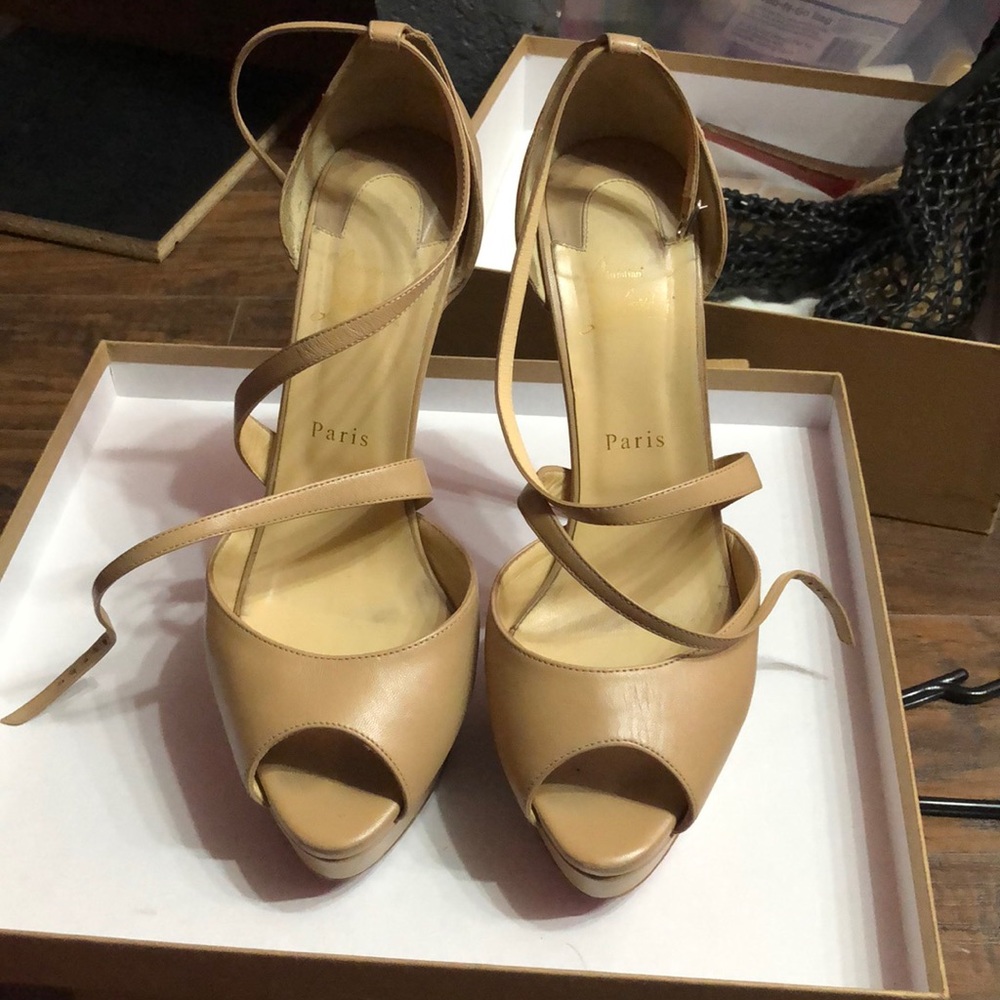 CHRISTIAN LOUBOUTIN Cross Me 150 Platform Sandals